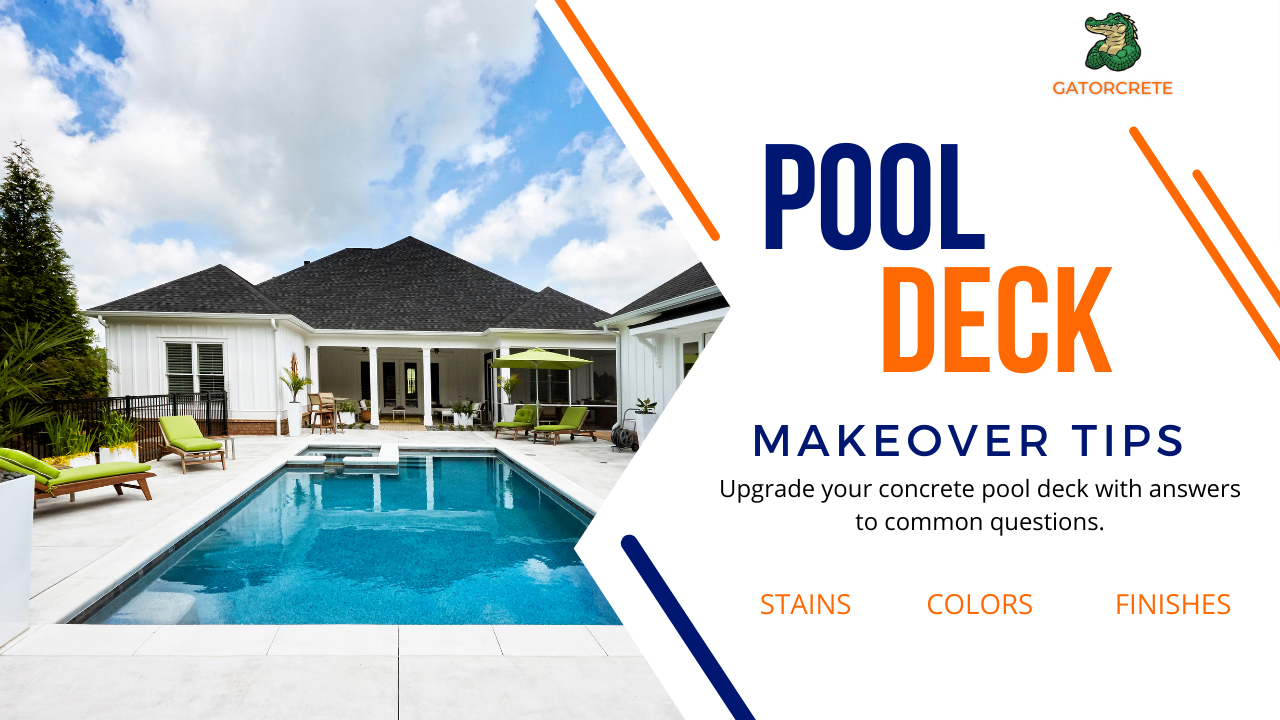 Colored, stained concrete pool deck tips