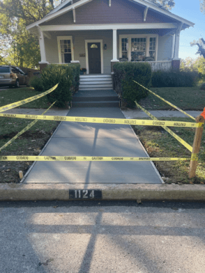 Tulsa concrete company repairing sidewalk